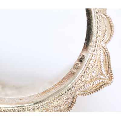 Парные подстаканники скань серебро 875 пр. Россия 208 гр. Н-7,8 см. Россия XX век