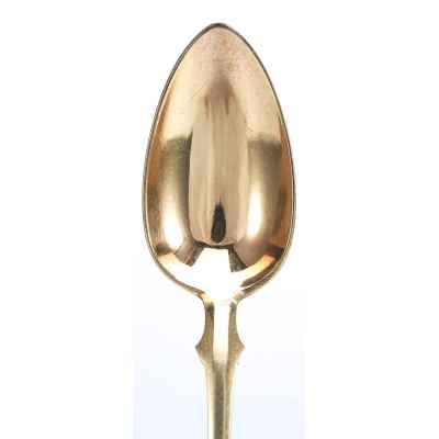 Десертная ложка серебро 84 пр. АЕ Москва 1840 г. 41 гр. Н-17,3 см. Москва около 1840 г