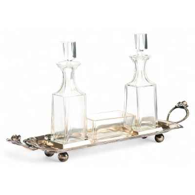 Набор для специй на подносе Европа Конец XIX века