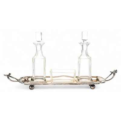 Набор для специй на подносе Европа Конец XIX века