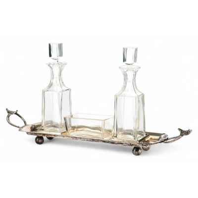 Набор для специй на подносе Европа Конец XIX века