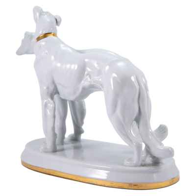 Скульптура Борзые фарфор Голдшейдер (Goldscheider) Австрия пер. пол. ХХ в. Н-26 см. Художественное ателье Голдштейдара 1938-1960 гг.(?)