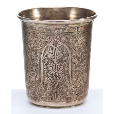 Чарка Русский стиль серебро 84 пр. П. Лоскутов Москва 1853 г. 94 гр. Н-8 см. Москва 1853