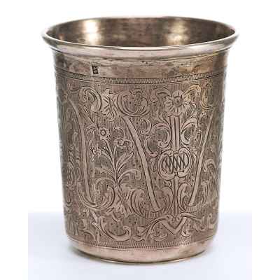 Чарка Русский стиль серебро 84 пр. П. Лоскутов Москва 1853 г. 94 гр. Н-8 см. Москва 1853