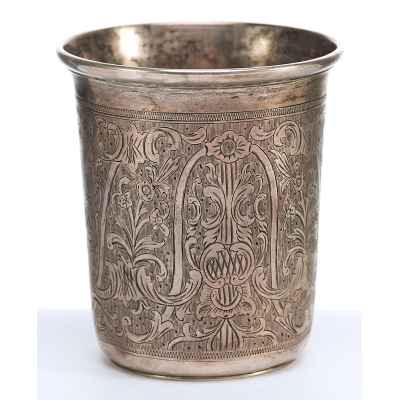 Чарка Русский стиль серебро 84 пр. П. Лоскутов Москва 1853 г. 94 гр. Н-8 см. Москва 1853