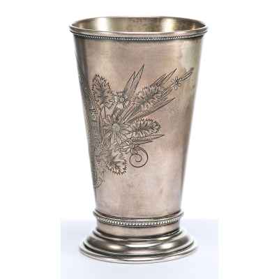 Чарка Русский стиль серебро 84 пр. К. Францович Москва 1889 г 139 гр. Н-10,8 см. Москва около 1889 г