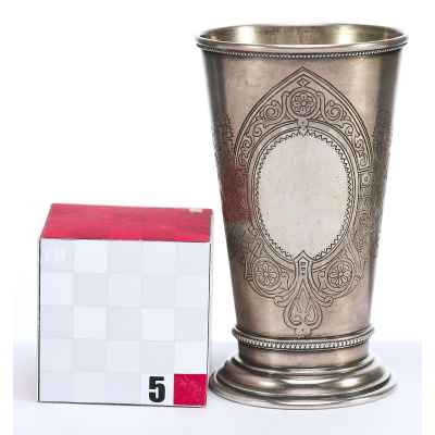 Чарка Русский стиль серебро 84 пр. К. Францович Москва 1889 г 139 гр. Н-10,8 см. Москва около 1889 г