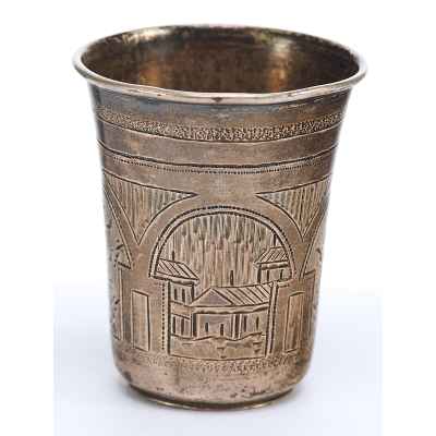 Стопка штихель серебро 84 пр. SU Москва 1884 г. 23 гр. Н-5 см. Москва 1884