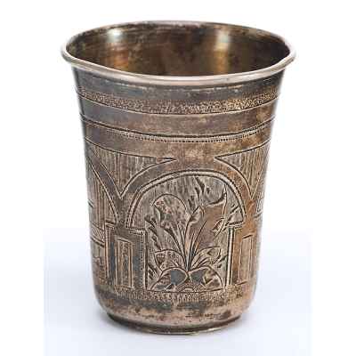 Стопка штихель серебро 84 пр. SU Москва 1884 г. 23 гр. Н-5 см. Москва 1884