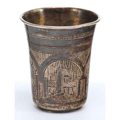 Стопка штихель серебро 84 пр. SU Москва 1884 г. 23 гр. Н-5 см. Москва 1884