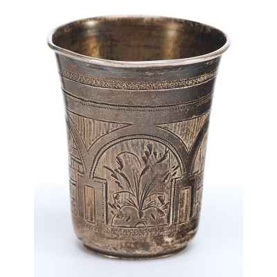 Стопка штихель серебро 84 пр. SU Москва 1884 г. 23 гр. Н-5 см. Москва 1884