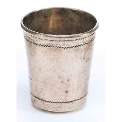 Стопка штихель серебро 84 пр. Кострома 1880-90-е гг. 18 гр. 4 см. Кострома 1880-1890 гг