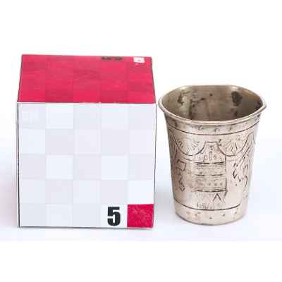 Стопка Русский стиль серебро 84 пр. С. Орлов Москва 1884 г. Н-4,5 см. Москва 1884