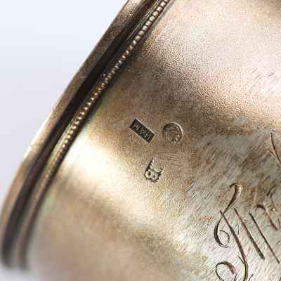 Кружка серебро 84 пр. И. Мурашкин Москва нач. ХХ в. 189 гр. 12,4 см. Москва 1899-1908 г