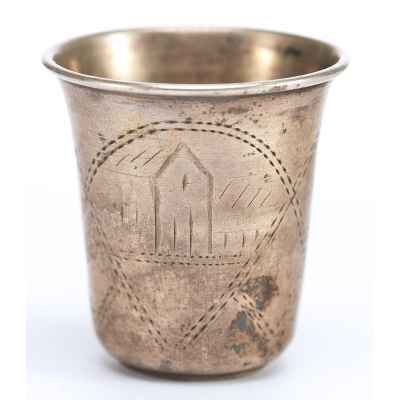 Стопка наперсток серебро 800 пр. Польша 1920-е гг. 10 гр. Н-3,6 см. Польша после 1920 г