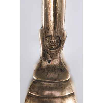 Щипцы для сахара серебро 800 пр. Австро-Венгрия 1847 г. 14,6 см. Австрия 1847