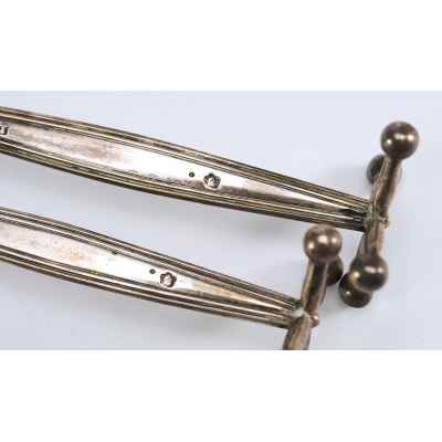 Подставки порт-куто серебро 800 пр. Австрия 1870-90-е гг. 69 гр. 3x10 см. Австрия после 1872 г