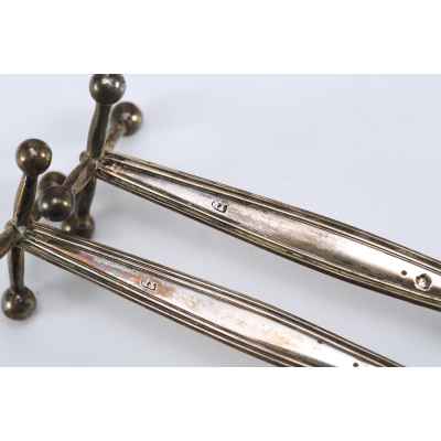 Подставки порт-куто серебро 800 пр. Австрия 1870-90-е гг. 69 гр. 3x10 см. Австрия после 1872 г