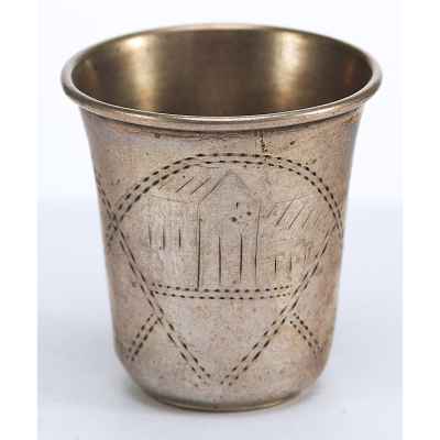 Стопка наперсток серебро 800 пр. Польша 1920-е гг. 10 гр. Н-3,8 см. Польша после 1920 г