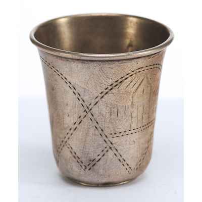 Стопка наперсток серебро 800 пр. Польша 1920-е гг. 10 гр. Н-3,8 см. Польша после 1920 г