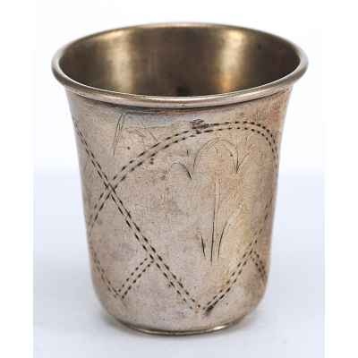 Стопка наперсток серебро 800 пр. Польша 1920-е гг. 10 гр. Н-3,8 см. Польша после 1920 г