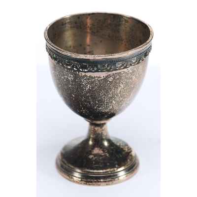 Подставка под яйцо серебро 800 пр. Германия 1887-1901 гг. 27,7 гр. Н-6,11 см. Германия 1887-1901 гг