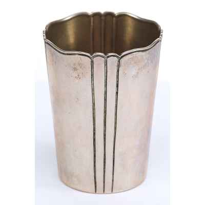 Стопа с монограммой серебро 800 пр. Германия нач. ХХ в. Н-6,6 см.  Германия Начало XX века