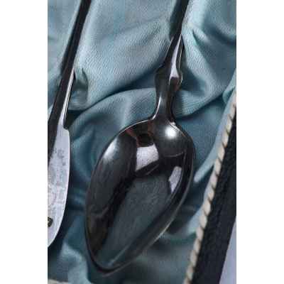 Набор чайных ложек серебро 750 пр. 129 гр. Австрия после 1922 г. Вена (Австрия) после 1922 г