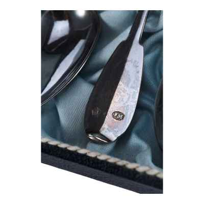 Набор чайных ложек серебро 750 пр. 129 гр. Австрия после 1922 г. Вена (Австрия) после 1922 г