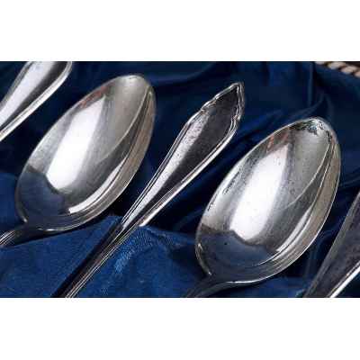 Набор чайных ложек серебро 800 пр. 108 гр. A. Sturm Австрия после 1932 г. Австрия, Вена февраль 1932