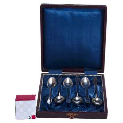 Набор чайных ложек серебро 800 пр. 108 гр. A. Sturm Австрия после 1932 г. Австрия, Вена февраль 1932