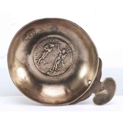 Икорница с монетой Европа (Италия) конец XVII века