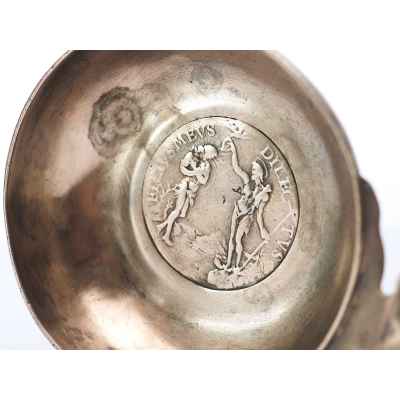 Икорница с монетой Европа (Италия) конец XVII века