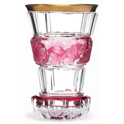 Стакан «ранфбехер» украшенный красными цветами Богемия середина ХХ века