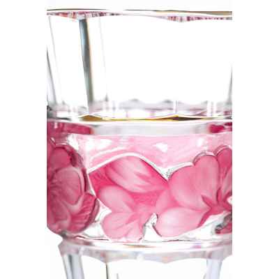 Стакан «ранфбехер» украшенный красными цветами Богемия середина ХХ века