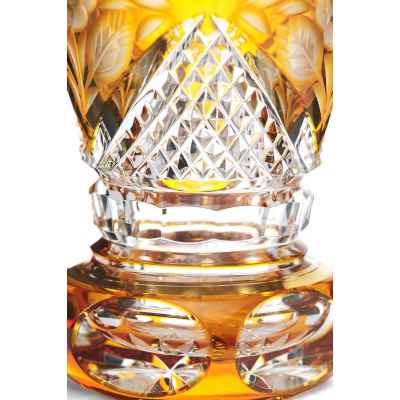 Стакан «ранфбехер» с рисунком жёлтый Богемия середина ХХ века