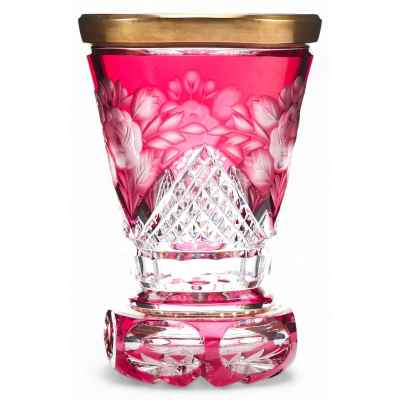 Стакан «ранфбехер» с цветочным рисунком Богемия середина ХХ века