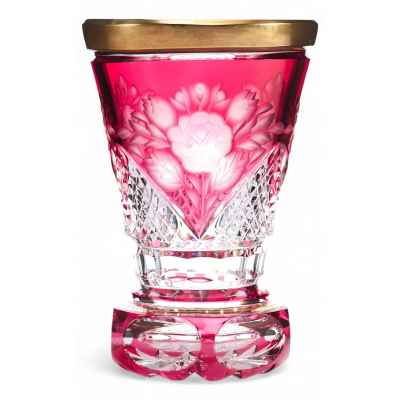 Стакан «ранфбехер» с цветочным рисунком Богемия середина ХХ века