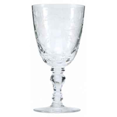 Набор бокалов с гравированным растительным рисунком. Богемия четверть XX века