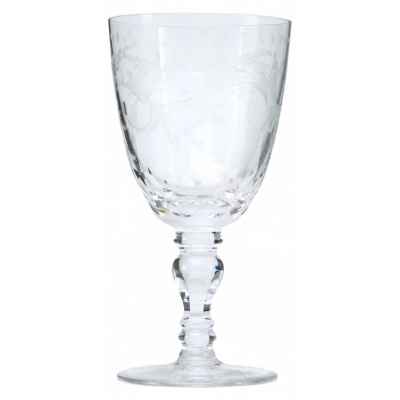 Набор бокалов с гравированным растительным рисунком. Богемия четверть XX века