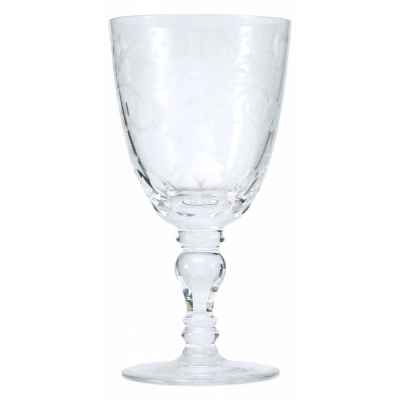 Набор бокалов с гравированным растительным рисунком. Богемия четверть XX века