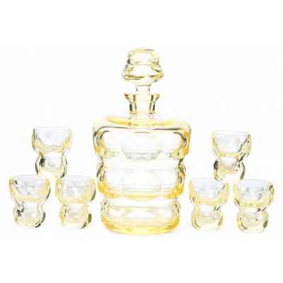 Набор для алкогольных напитков 1930 года Богемия 1930-гг