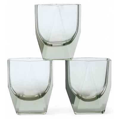 Набор для алкогольных напитков из цветного стекла Богемия первая половина XX века