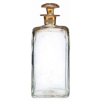 Штоф стекло, золочение Богемия кон. XVIII в. Н-17,5 см. Богемия последняя четверть XVIII века