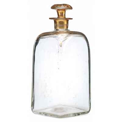 Штоф стекло, золочение Богемия кон. XVIII в. Н-17,5 см. Богемия последняя четверть XVIII века