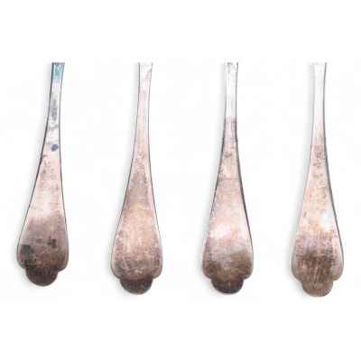 Набор чайных ложек серебро 800 пр. 155 гр. Австрия после 1872 г. Австро-Венгрия 