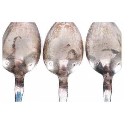 Набор чайных ложек серебро 800 пр. 155 гр. Австрия после 1872 г. Австро-Венгрия 