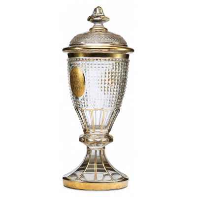 Кубок с крышкой в стиле ампир Богемия Конец XIX века