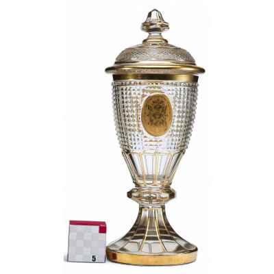 Кубок с крышкой в стиле ампир Богемия Конец XIX века