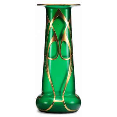 Ваза из цветного стекла в стиле модерн Еврпа Начало XX века